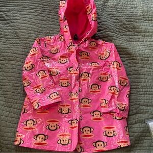 Paul Frank Small Paul Julius The Monkey Pink Raincoat Toddler Size 3T